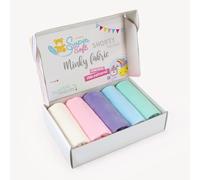 Precut Fabric Bundle: 5 Pieces Minky Fabric for Sewing ✦ 19.5x29.5 inch Each ✦ Pile Length 1/16 inch (1.5 mm) ✦ Pastel Colors Minky Fabric Pack