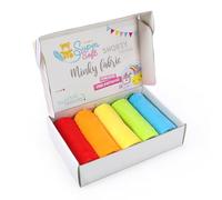 Precut Fabric Bundle: 5 Pieces Minky Fabric for Sewing ✦ 19.5x29.5 inch Each ✦ Pile Length 1/16 inch (1.5 mm) ✦ Rainbow Colors Minky Fabric Pack