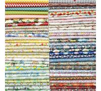 Precut Fabrics for Quilting no Repeat Design Printed Floral Cotton Fabric for Patchwork Squares Bundles for Craft DIY 90PCS 12"*12"