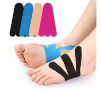 Precut Kinesiology Ankle Tape, 20 PCS Waterproof Breathable Foot Plantar Fasciitis Pain Relief Athletic Tapes, Breathable Elastic Kinesiology Athletic Muscle Tape for Feet Arch Heel Ankle Carpal Tunne