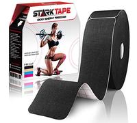 Precut Kinesiology Tape Bulk Roll For Knee, Shoulder, Wrist, Muscles, Ankle. Designed to Boost Athletic Performance, Prevent Joint and Muscle Pain. Waterproof Latex Free Adhesive - Black 140 strips