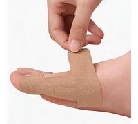 Precut Kinesiology Tape for Bunion - 20 Pcs Big Toe Support with Forked Design, Elastic Breathable Hallux Valgus Corrector, Adhesive Muscle Tape for Bunions Arthritis Cushioned (Beige)