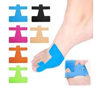 Precut Kinesiology Tape for Bunion, Latex Free Big Toe Support Tapes, Breathable Bunion Corrector Strips for Foot Pain Relief, 6 Colours Available [1/10/20/30Pcs Options]