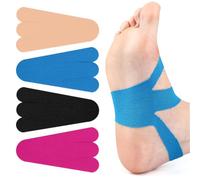 Precut Kinesiology Tape for Foot, 20 Pcs Waterproof Breathable Joint Support Muscle Tape Plantar Fasciitis Pain Relief Strips, Latex-Free Elastic Athletic Tapes for Feet Arch Hands Carpal Tunnel