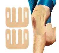 Precut Kinesiology Tape for Knees, 10 PCS Cotton Elastic Athletic Tape Strips, Waterproof & Breathable Latex-Free Kinetic Tapes, Sport Tapes for Knees Shoulder Pain Relief Muscle Joint Support (Skin)