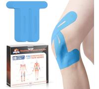 Precut Kinesiology Tape for Knees, 12 PCS KTQUICK Knee Tapes for Knee Pain, Elastic Knee Support & Stability& Breathable, Waterproof Sports Tapes for Muscle(Blue)