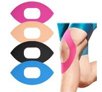 Precut Kinesiology Tape for Knees, 12 Pcs Waterproof Elastic Athletic Tape Knee Support Muscle Tape Patches, Kinesiology Recovery Tape Precut Strips Latex-Free Sports Tape for Knee Support & Stability