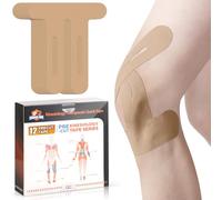 Precut Kinesiology Tape for Knees, 24 PCS KTQUICK Knee Tapes for Knee Pain, Elastic Knee Support & Stability& Breathable, Waterproof Sports Tapes for Muscle(Skin)