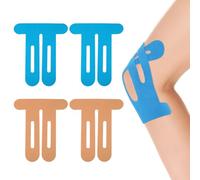 Precut Kinesiology Tape for Knees, Breathable & Waterproof Knee Support Tape Strips, Latex-Free Elastic Athletic Stickers for Knee Comfort, Stability & Muscle Support Patches F6-XGZCT