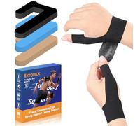Precut Kinesiology Tape for Tendon Sheath, KTQUICK 12PCS Sports Tape for Tendon Sheath, Waterproof Support Tape, Discomfort Relief & Breathable Elastic Tape for Sports and Muscle Pain-Black Left
