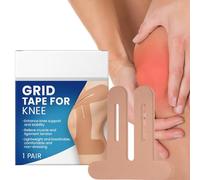 Precut Kinesiology Tape,Grid Tape for Knee | Elastic Pre-Cut Muscle Patch Waterproof Joint Brace for Recovery Volleyball Basketball Weightlifting Gym Hiking Sleeping Running Shoulder Elbow
