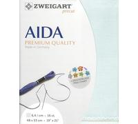 Precut Zweigart Aida 16 Count Ice Blue 3251/550. Needlework Canvas, Cross Stitch Fabric, Embroidery Canvas 100% Cotton