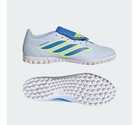 adidas Unisex Predator Club Fold-Over Tongue Turf Football Shoes, Crystal Sky/ray Blue/Team Solar Yellow 2, 7.5 UK