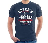 Predator Dutchs Extermination Services Men's T-Shirt Navy Blue