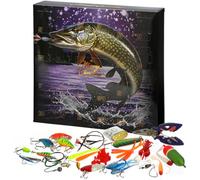 Predator Fishing Advent Calendar 25 Day Pike Lures Tackle Christmas Gift | Designed By Anglers | Bank-Ready Gear | Traces, Rigs, Spinners, Float, Pliers & Accessories | Undated - Never Expires