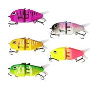 Predator Fishing Lure - Artificial Fishing Lure | 5 Pieces Link Bait with Hooks for Trout and Predatory Fish in Freshwater and Saltwater from Shore or Kayak