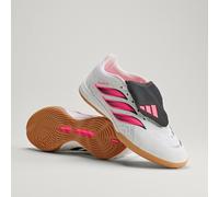 adidas Unisex Predator League Fold- Over Tongue Indoor Football Boots Shoes, FTWR White/Solar Turbo/core Black, 9.5 UK