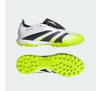 adidas Unisex Predator League Fold-Over Tongue Turf Football Boots, Cloud White/Core Black/Lucid Lemon, 10 UK