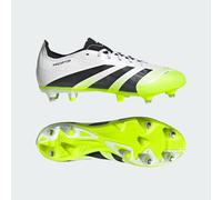 adidas Unisex Predator League Soft Ground Football Boots, Cloud White/Core Black/Lucid Lemon, 9.5 UK