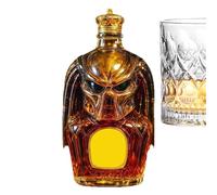 Predator Whiskey Bottle, Decorative Alcohol Container, Liquor Decanter Glass Jar, Artistic Airtight Seal, Stylish Scent Preservation Design, 4.72x3.15x2.95 Inches, for Display