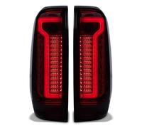 Predator4x4 Black Tinted LED Rear Tail Lights Assemblies Compatible with Nissan Navara D40 2004-2014 Smoked Taillight Assembly Replacement Pair Kit
