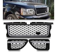 Predator4x4 Front Grille Autobiography Style Silver Finish Compatible with Range Rover Sport L320 2005-2009 Pre Facelift models Replacement Grill Face lift Look Upper Grill Upgrade Cover Accessories