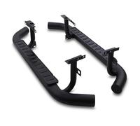 Predator4x4 OEM Fit Aluminium ABS Heavy Duty Side Steps Black Running Boards Bolt On Sidesteps Foot Rail Sills Compatible With Land Rover Defender 90 10-16