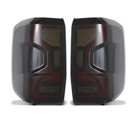 Predator4x4 Smoked LED Rear Tail Lights With Fog Lamps Compatible with Ford Ranger T9 Wildtrak 23+ Black Tinted Dark Light Assembly Pair Upgrade