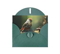Predatory Little Perching Bird Dark Green Patterns greeting card 6x4 inches with envelope, covering birthdays, weddings and other occasions