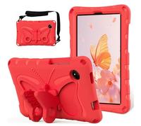 PREDCFVY Case for Honor Pad X7 8.7 inch 2025 Released Tablet,Light Weight EVA Rugged Shockproof Protective Cover with Shoulder Strap Cute Butterfly for Kids Girls(Red)