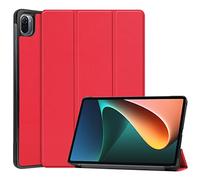 PREDCFVY Case For Xiaomi Mi Pad 5/MiPad 5 Pro 11 inch 5G 2021 Slim Tri-Fold Stand Smart,Multi- Viewing Angles Hard Shell Folio Cover Auto Sleep/Wake(Red)