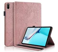 PREDCFVY For Huawei MatePad 11 2021 10.95 Inch PU Leather Case Flip Wallet Protective Cover Tree Of Life Tablet Card Slot PC(Rose Gold)