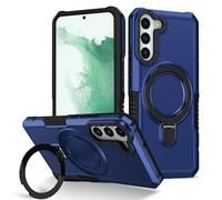 PREDCFVY For Sumsung Galaxy A54 5G Sleek Minimalist Slim Case,Metal Ring Kickstand Shockproof Hard PC Heavy Duty Protective [Military Drop Protection] For(Navy blue)