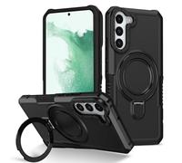 PREDCFVY For Sumsung Galaxy A54 5G Sleek Minimalist Slim Case,Metal Ring Kickstand Shockproof Hard PC Heavy Duty Protective [Military Drop Protection] For(Black)