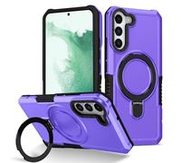 PREDCFVY For Sumsung Galaxy A54 5G Sleek Minimalist Slim Case,Metal Ring Kickstand Shockproof Hard PC Heavy Duty Protective [Military Drop Protection] For(Purple)