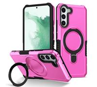 PREDCFVY For Sumsung Galaxy A54 5G Sleek Minimalist Slim Case,Metal Ring Kickstand Shockproof Hard PC Heavy Duty Protective [Military Drop Protection] For(Pink)