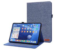 PREDCFVY For Xiaomi Mi Pad 5/MiPad 5 Pro 2021 Case, Flip Fold Stand Protective Fabric Print Cover with Auto Wake Sleep with Card Slots(Blue)