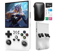 Prede R36S Retro Handheld Games Console - 20000 Classic Games 4000mAh Battery,4 Inch HD Screen,Linux System Portable Mini Game Console-White||64G