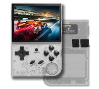 Prede RG35XX+ Retro Handheld Game Console Linux System HD and TV Output 3.5 Inch IPS Screen 64G/128G/256G TF Card 5500+ Classic Games 2600mAh Battery-White||64G