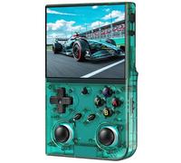 Prede RG35XX Retro Handheld Games Console Linux System HD and TV Output 3.5 Inch IPS Screen 64G TF Card 5500+ Classic Games 2600mAh Battery-Cyan||64G
