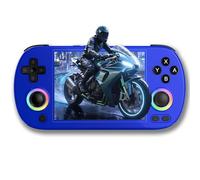 Prede RG40XX H Handheld Game Console, 4.0'' IPS Screen Pre-Installed L-inux 64-bit System Supports 5G WiFi Bluetooth and TV Output Retro Gaming Console-Blue||256G