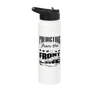 Predicting from The Front Line Weather Forecaster Weatherman Stainless Steel Insulated Water Bottle