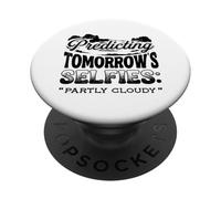 Predicting Tomorrows Selfies Partly Cloudy Meteorologist PopSockets Adhesive PopGrip