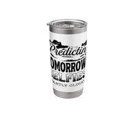 Predicting Tomorrows Selfies Partly Cloudy Meteorologist Stainless Steel Insulated Tumbler