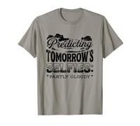 Predicting Tomorrows Selfies Partly Cloudy Meteorologist T-Shirt