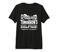 Predicting Tomorrows Selfies Partly Cloudy Weatherman Premium T-Shirt