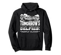 Predicting Tomorrows Selfies Partly Cloudy Weatherman Pullover Hoodie