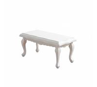 predolo 1:12 Scale Coffee Table Lifelike Design Miniature Tea Table Vintage Design for Hobbyists, DIY Enthusiasts, Diorama, White