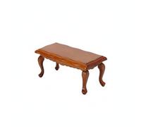 predolo 1:12 Scale Coffee Table Lifelike Design Miniature Tea Table Vintage Design for Hobbyists, DIY Enthusiasts, Diorama, Walnut