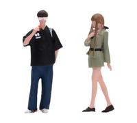 predolo 1:64 Scale And Female Figure Models, Miniature Figures for Role-playing Games, Diorama Scenes, Mini Couple Figures for Sand Table, Miniature Scene